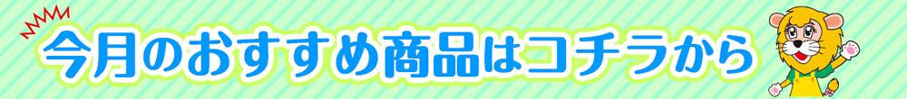 今月のおすすめ商品はこちら